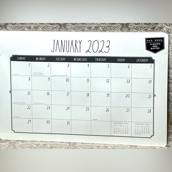 Rae Dunn Office Rae Dunn 223 Large Calendar Desk Blotter 9135 Poshmark